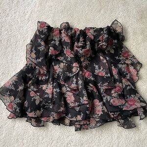 Ralph Lauren Flower Ruffle Skirt